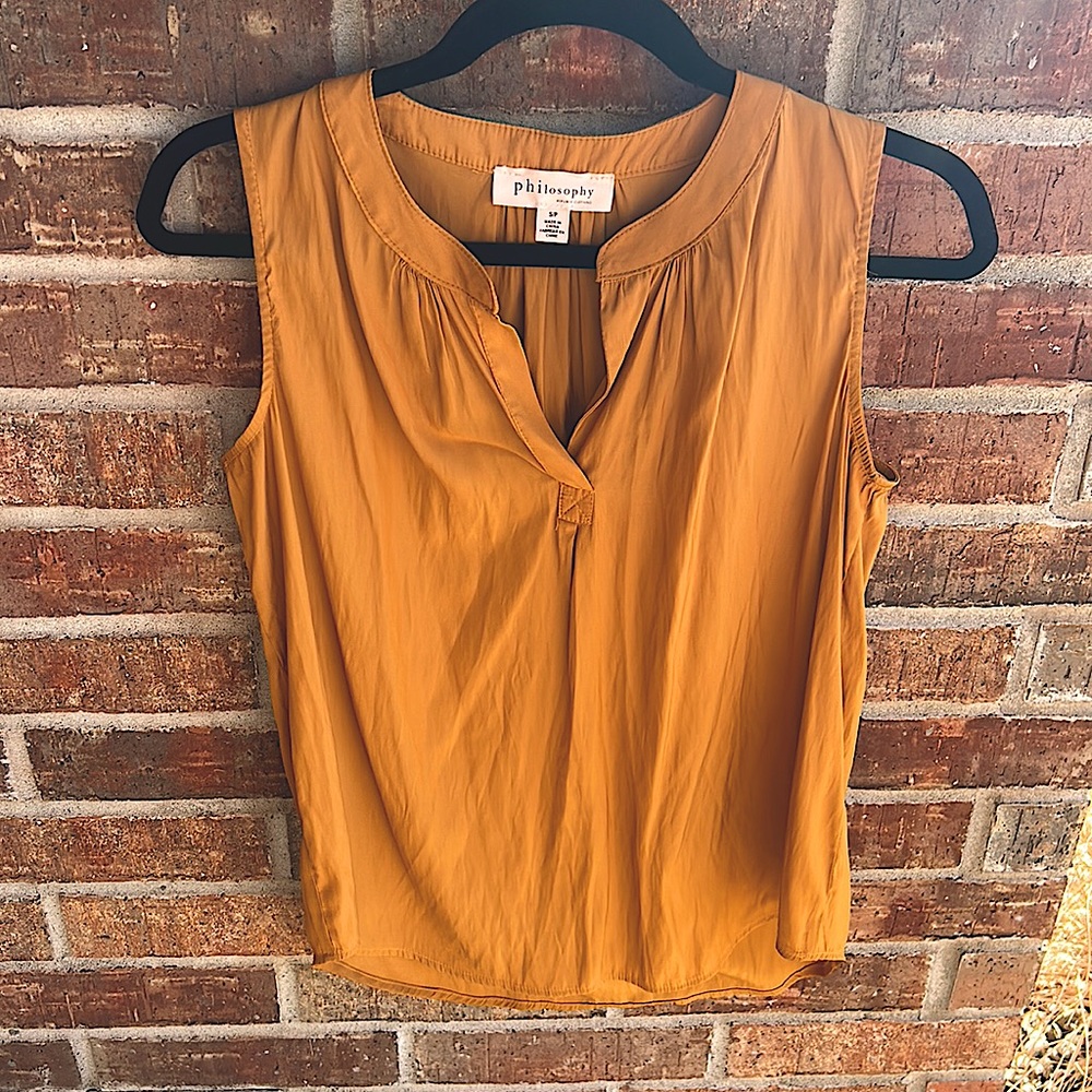 Philosophy Ladies S/P Rust sleeveless top